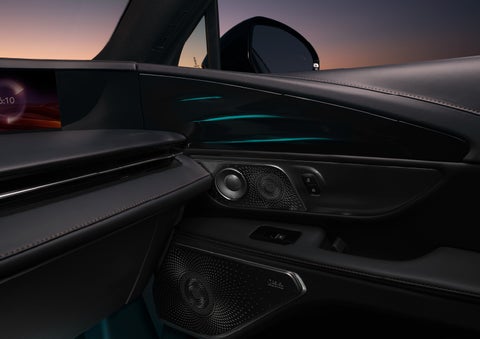 Selectable ambient lighting glows in the passenger door panel. | Lincoln of New Bern in New Bern NC