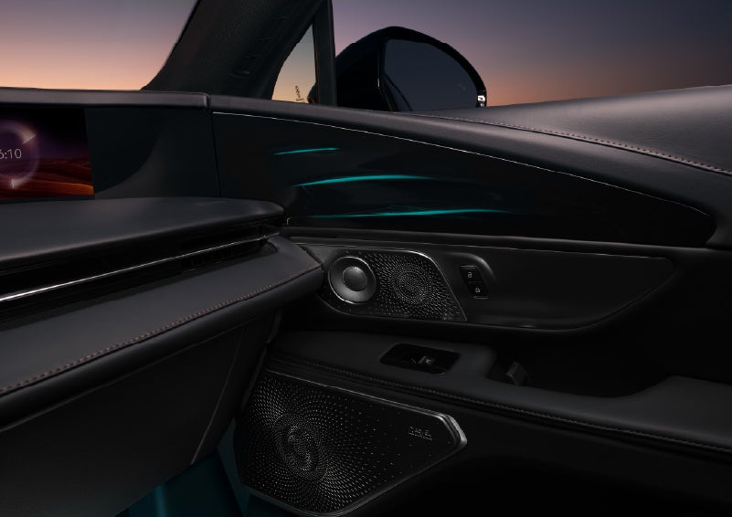 Selectable ambient lighting glows in the passenger door panel. | Lincoln of New Bern in New Bern NC